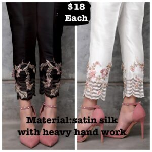 Hand work cigarette pant