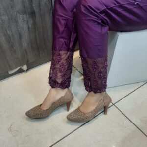Beautiful embroidered cigarette pant