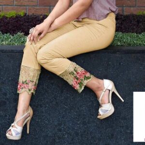 Embroidered cigarette pant
